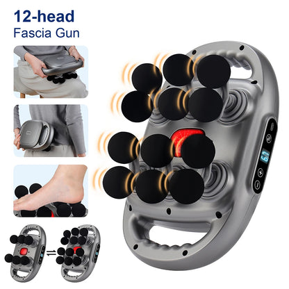 12-Head High-Frequency Massage Gun