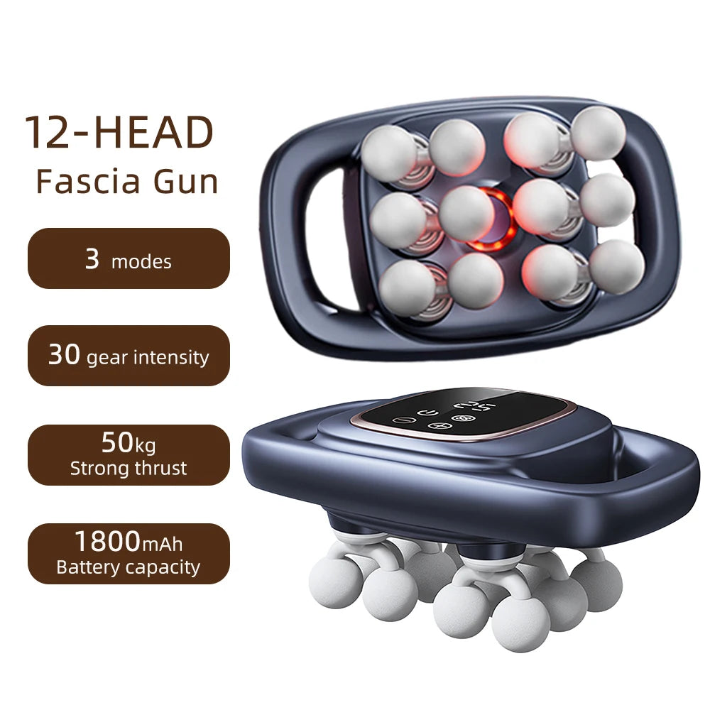 12-Head High-Frequency Massage Gun