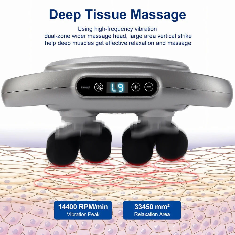 12-Head High-Frequency Massage Gun