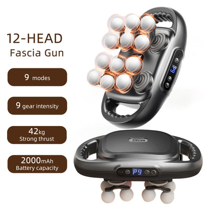 12-Head High-Frequency Massage Gun
