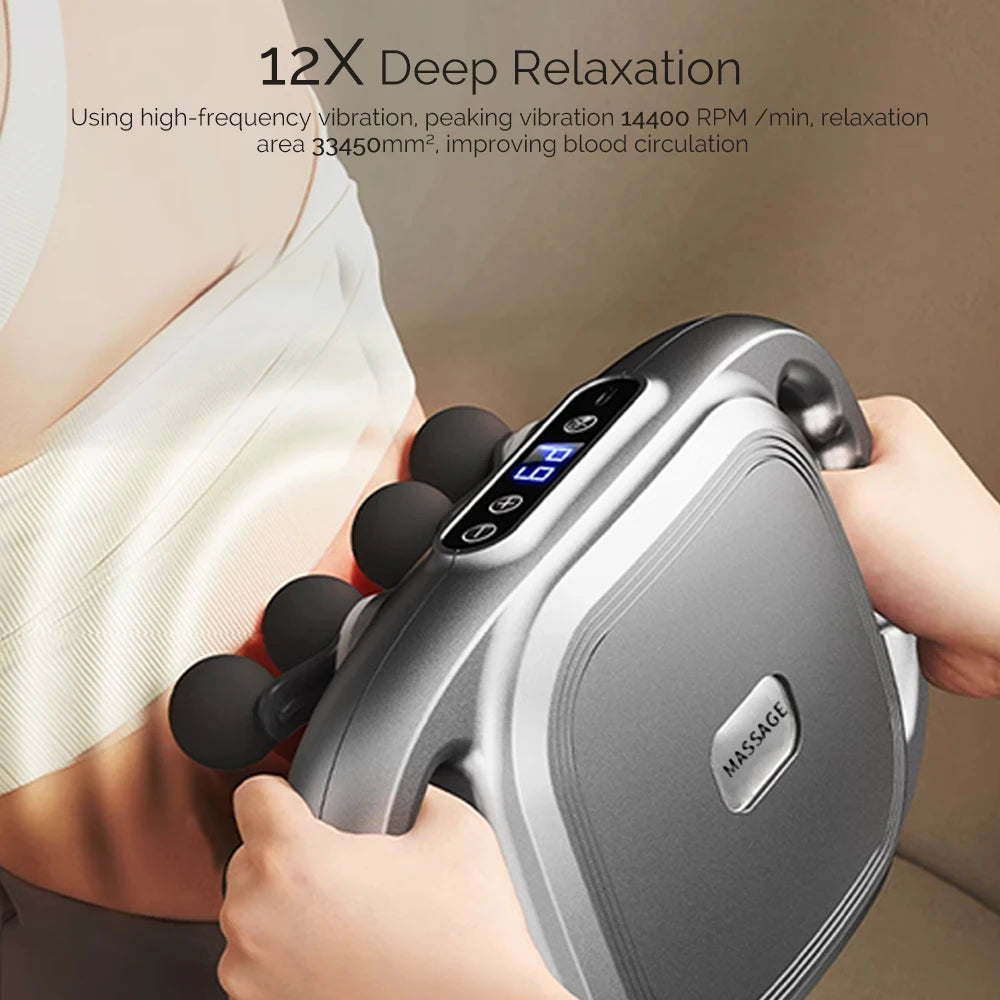 12-Head High-Frequency Massage Gun
