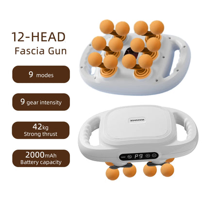 12-Head High-Frequency Massage Gun