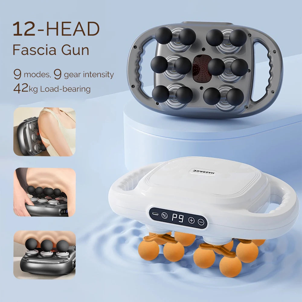 12-Head High-Frequency Massage Gun